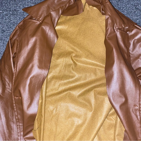 Button Up Faux Leather Blazer - Picture 2 of 4